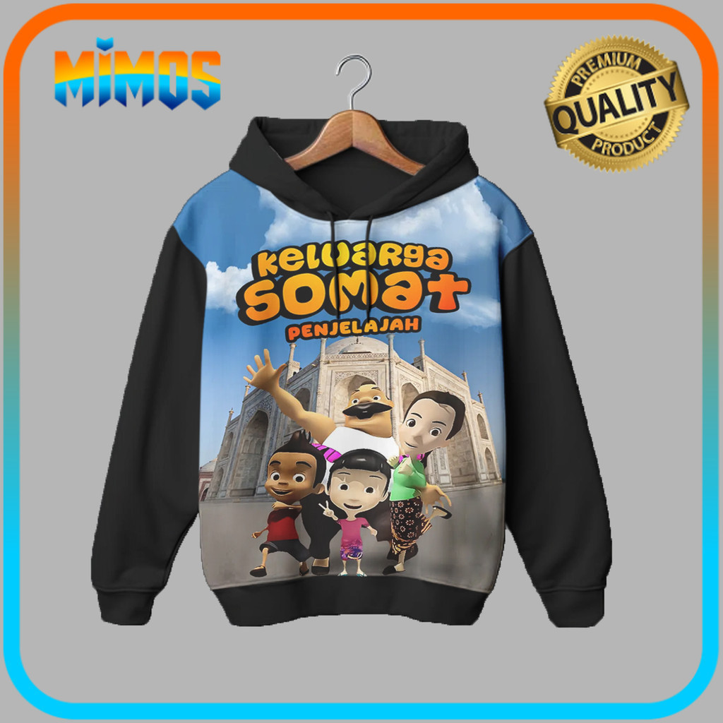 Hoodie Anak Animasi Keluarga Somat 3D Kartun Keluarga Somat 06CD008 _JA Untuk Usia 1-12 Tahun - Mimo