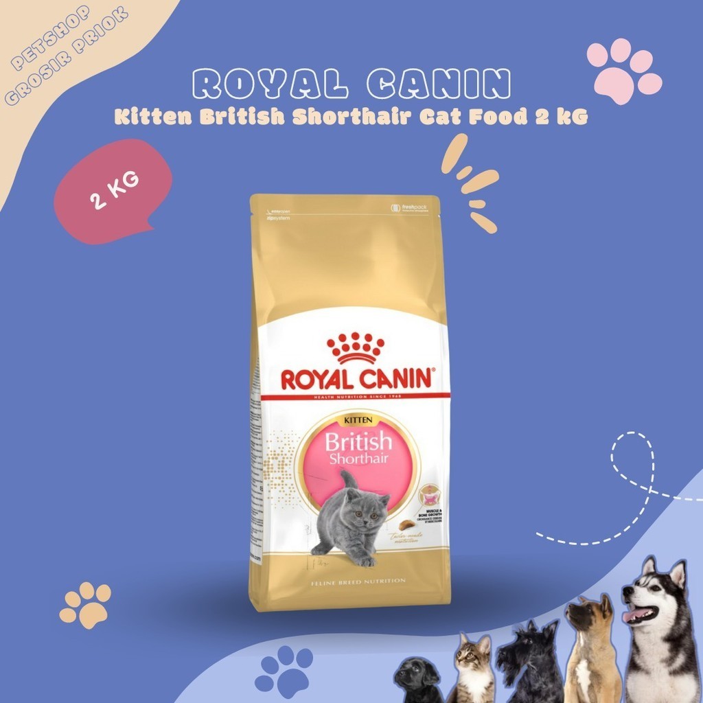 ROYAL CANIN Kitten British Shorthair Dry Makanan Kucing Freshpack 2 Kg