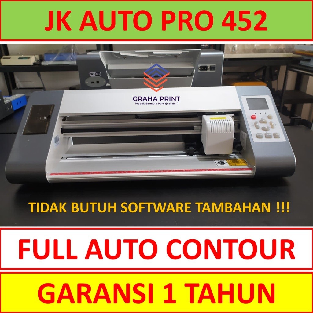 Jinka Pro - JK 452 Mesin Cutting Sticker Auto Contour Cut Full Otomatis Bisa Dari Corel Tanpa Softwa