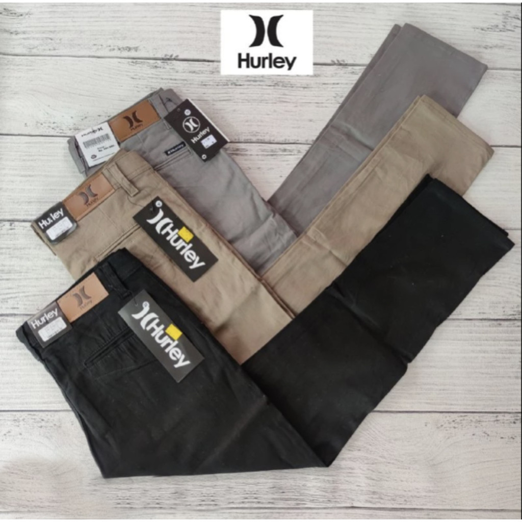 CELANA PANJANG PRIA DEWASA REMAJA CHINO PREMIUM HURLEY INSIGHT  Slim Fit ORIGINAL Distro size 27-38