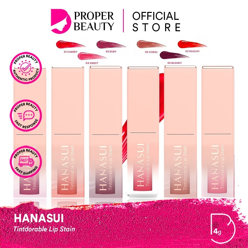 HANASUI Tintdorable Lip Stain Indonesia / Tint Mattedorable Boba Gentle Cleanser Power Essence Toner