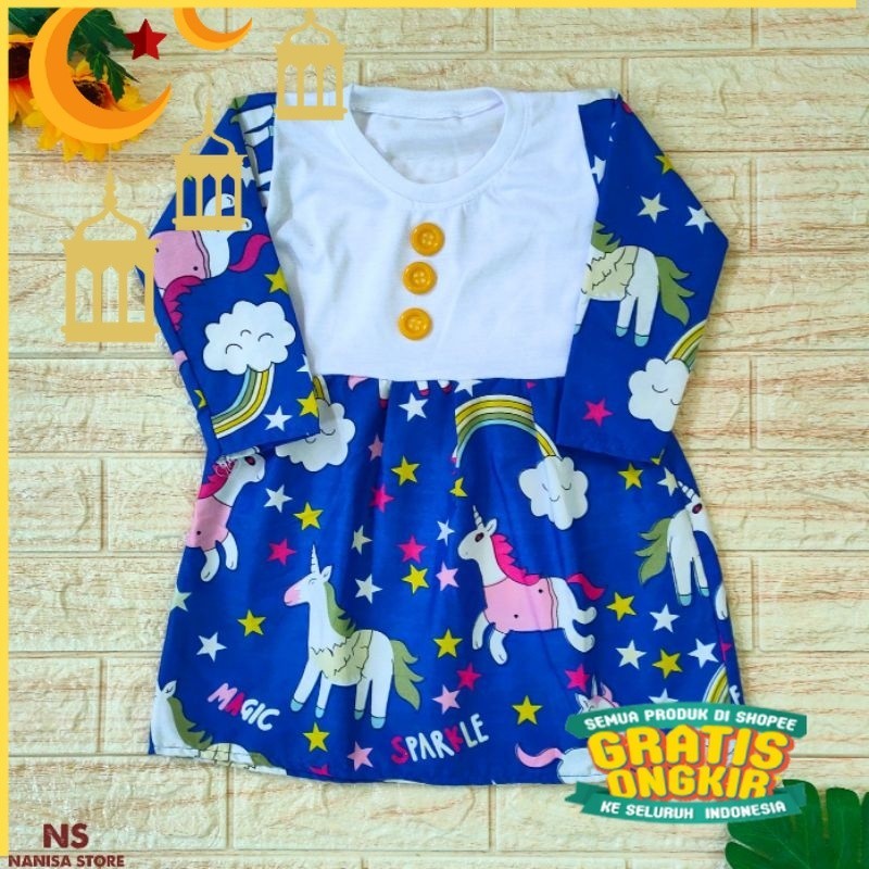 Gamis anak GAMIS NADIA dress anak lengan panjang/Maron merah bata red anak tanggng