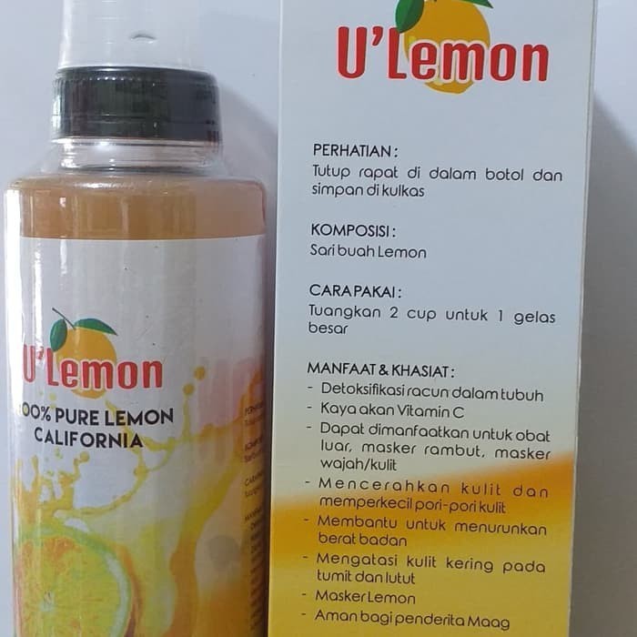 

U Lemon 100% Sari Buah Lemon California 500ml