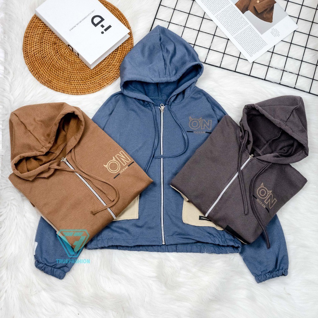 ZIPPER JACKET HOODIE WANITA - ON OCEAN ZIPER WANITA - JACKET WANITA OVERSIZE TERBARU