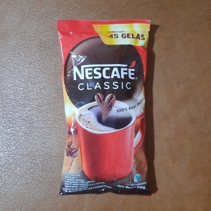 

[Coffee New] Kopi Nescafe Classic 90gr refill kopi bubuk instan robusta 90 gram bag