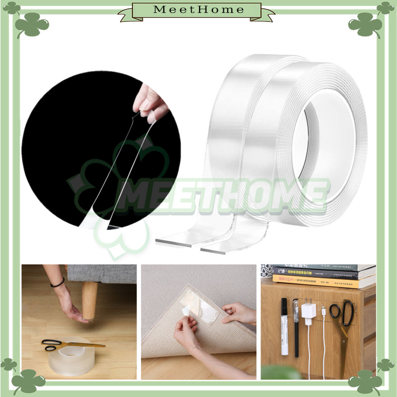 

Isolasi Bening 2Sisi Super Kuat Tanpa Bekas/Nano Tape Bening Transparant/Selotip Bening 2 Sisi Serbaguna