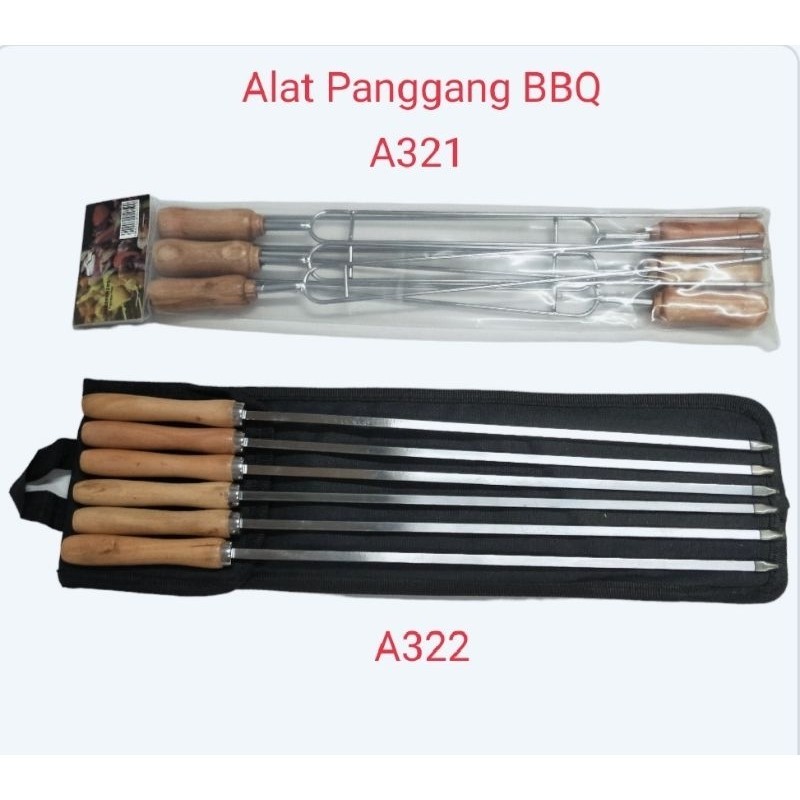 Alat panggang BBQ A321/A322 /Garpu untuk roti bakar / daging / ayam panggang