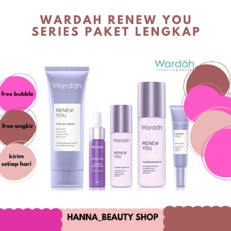 ORIGINAL 100% WARDAH RENEW YOU SERIES PAKET LENGKAP