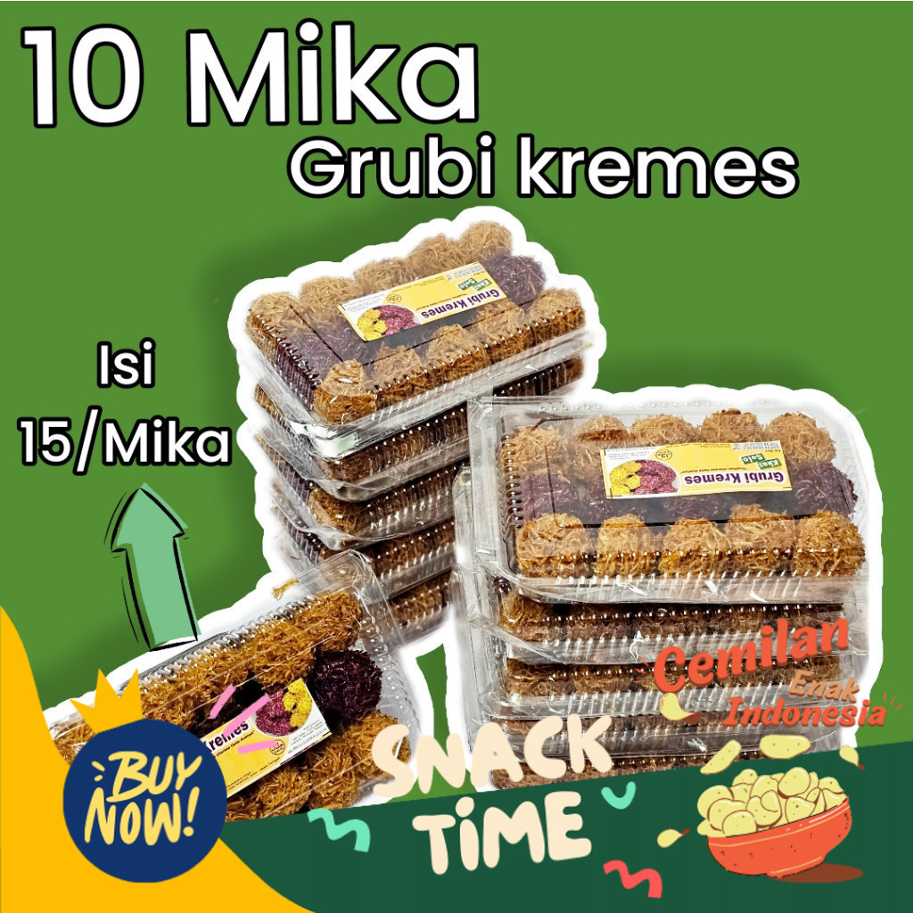 

Special Diskon [ PAKET 10 MIKA ] GRUBI KREMES ISI 15