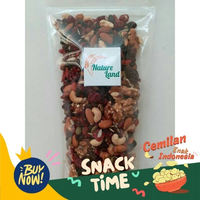 

Special Diskon ROASTED TRAIL MIX NUTS FRUITS 500 GR