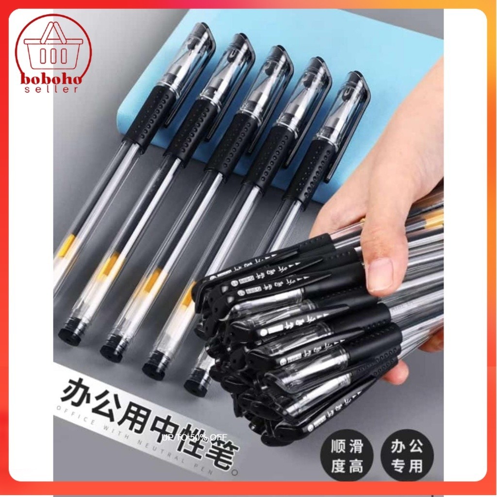 

( Paket Isi 10 ) Pulpen Gel Mini 0.5mm / Bolpen Alat Tulis Kantor Sekolah Tinta Pen Pena Standart Hitam Merah Biru