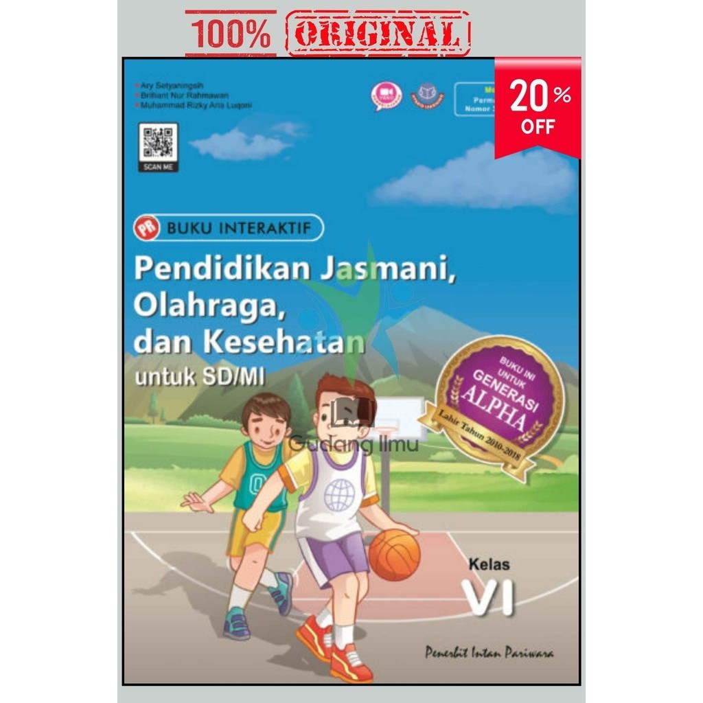 Buku Pr/Lks PJOK K13 SD/MI Kelas 6 Semester 1&2 Intan pariwara Tahun 2024 Terbaru