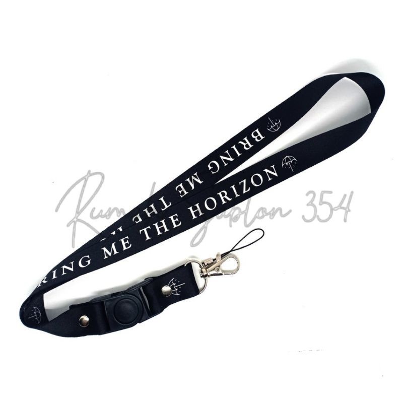 

lanyard BMTH lanyard band BMTH / gantungan kunci BRING ME THE HORIZON logo tulisan tali lanyard name tag id card band metal musik rock / gantungan leher BMTH