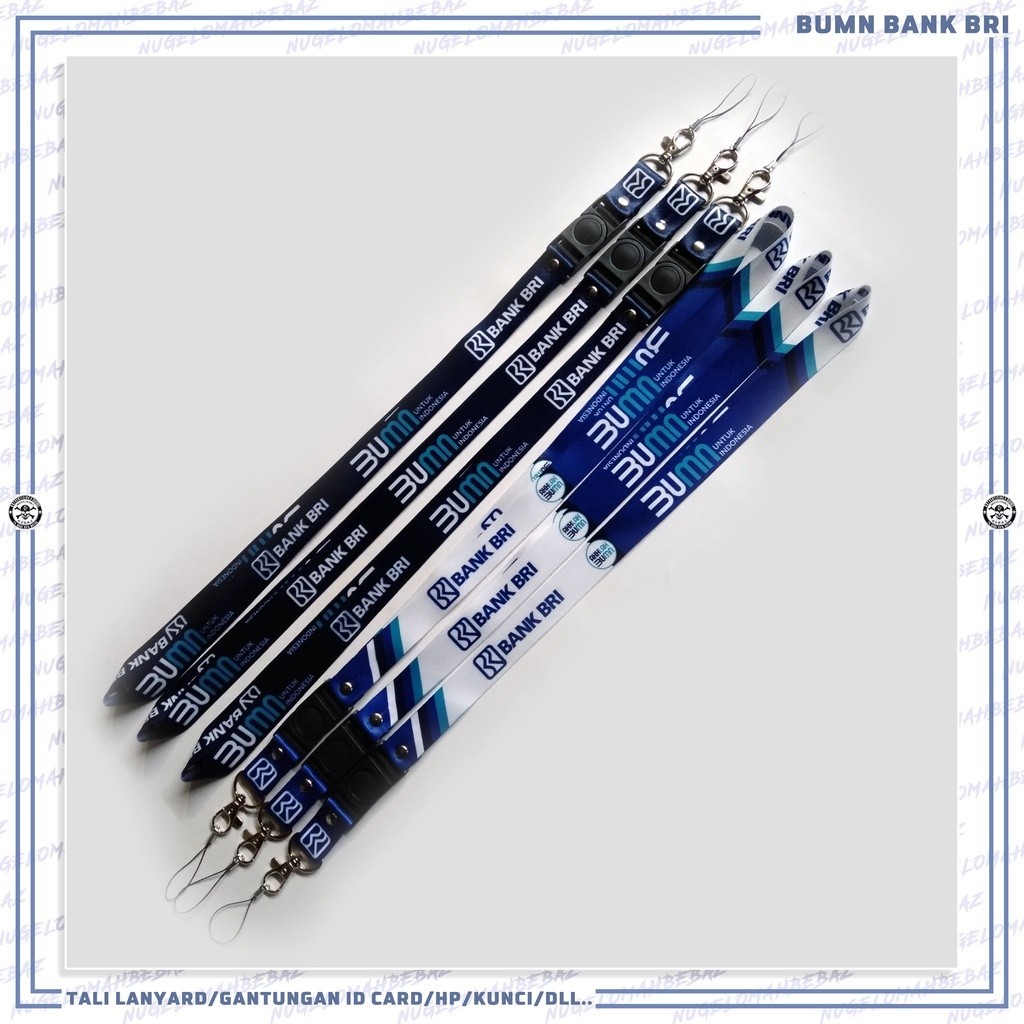 

TALI LANYARD GANTUNGAN ID CARD/HP/KUNCI/DLL.. BUMN BANK BRI