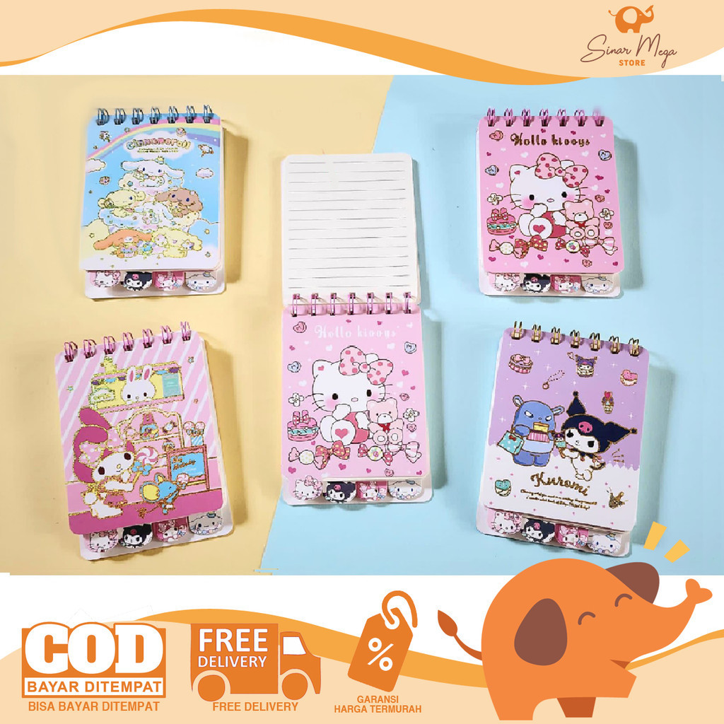 

Hand Book Sanrio (ZXA-695125) Buku Catatan Kecil Spiral Karakter Sanrio Hard Cover