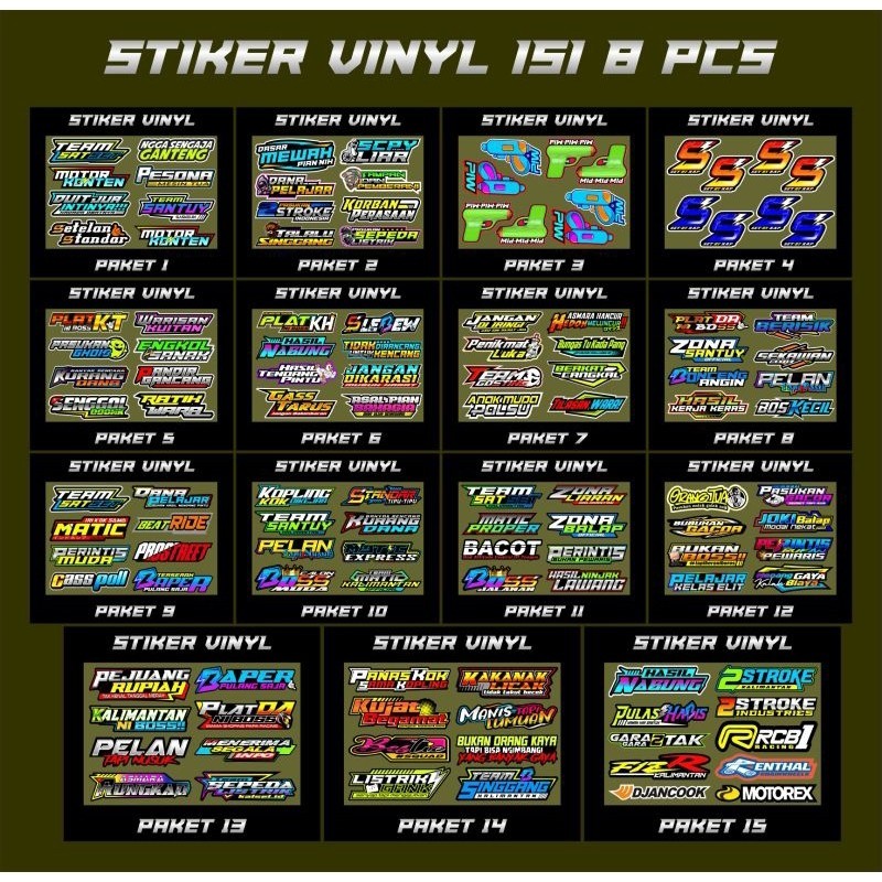 

JDM Project- Stiker Pack/Set/Paket cutting terbaru murah