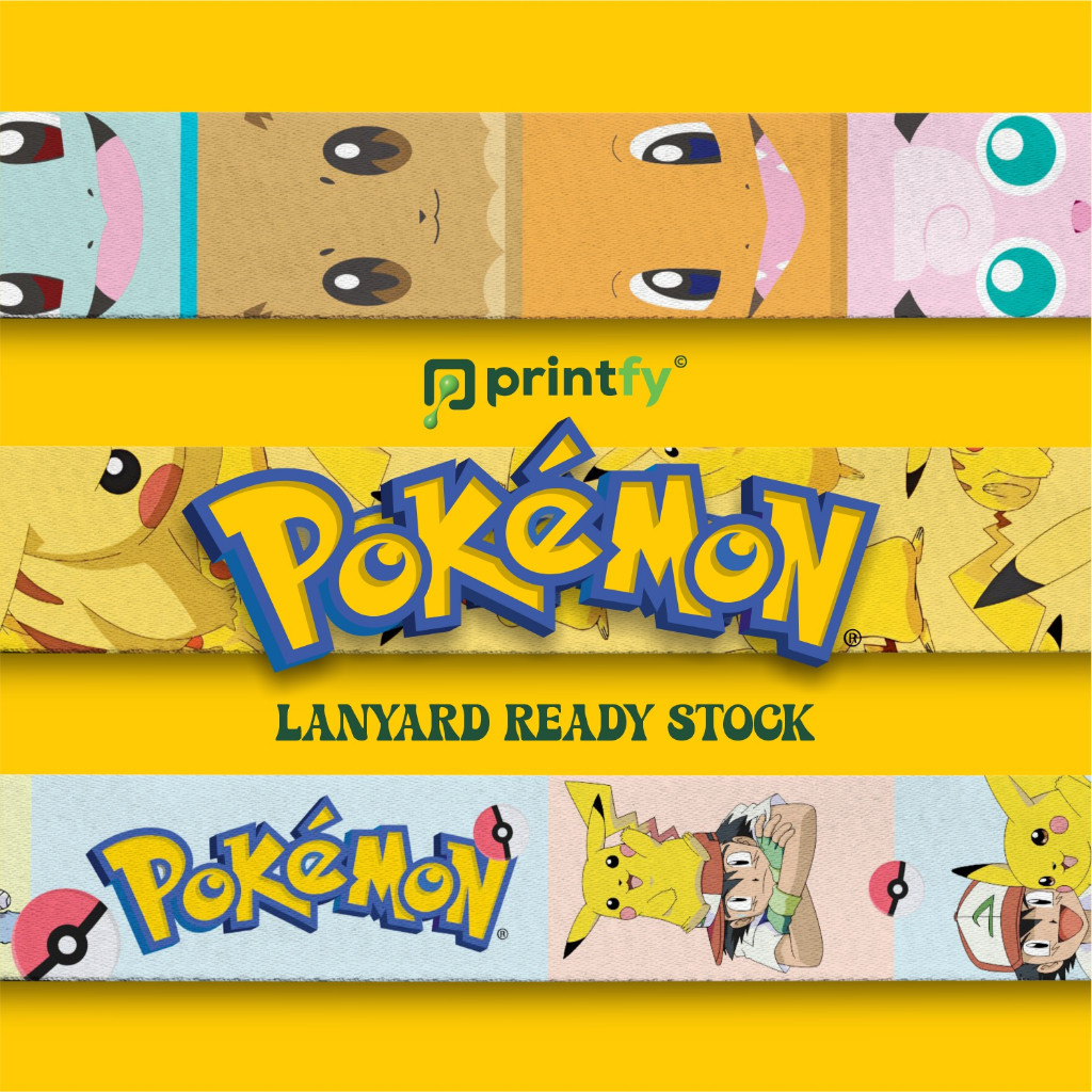 

Lanyard Pokemon Pikachu full print 2 sisi ( printfy.id )