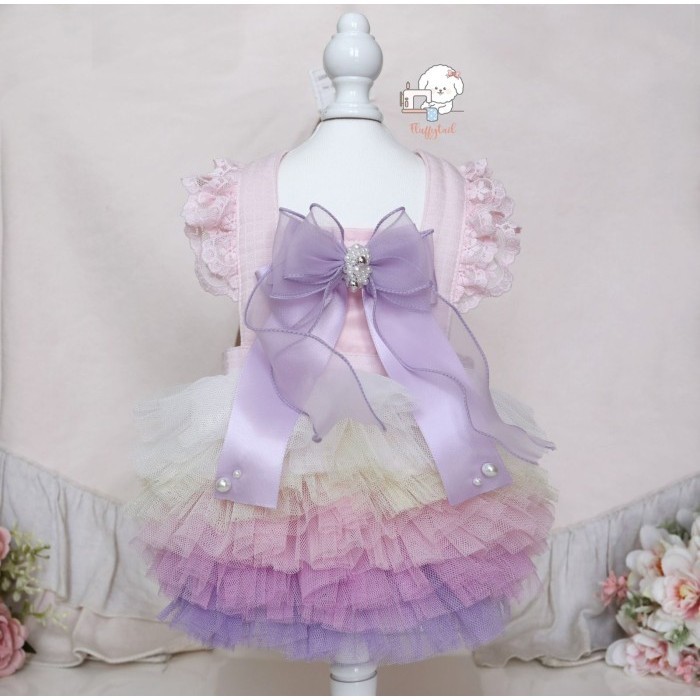 Fluffytail Venice Tutu Dress Pastel Rainbow Color ~ Super Elegant