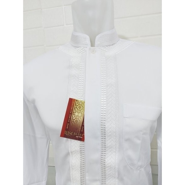 promosi toko Baju Koko Busana Muslim Pria Misfalah Exclusive Warna Putih Lengan
