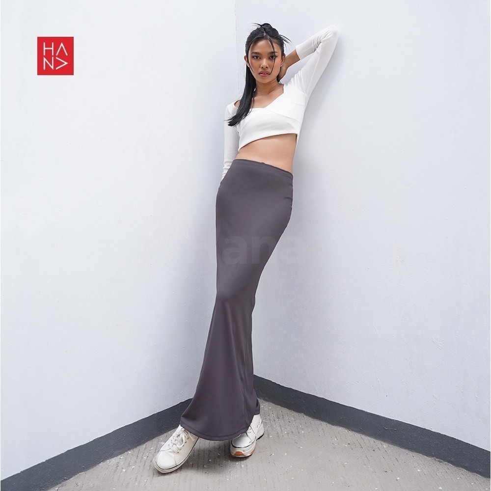 Hana Fashion Jkt - Gie Skirt Maxi Rok Panjang Long Skirt Wanita - Sk216 Pasti Ori