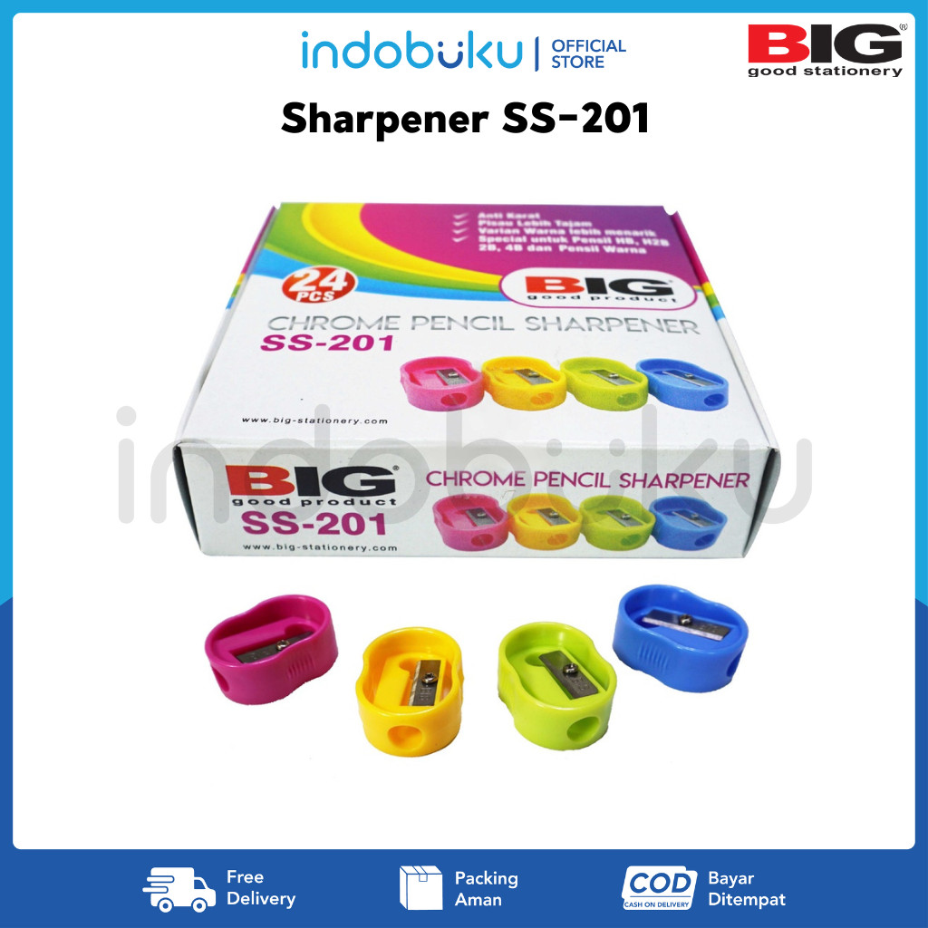 

Chrome Pencil Sharpener BIG SS-201 / Rautan Pensil Chrome BIG SS-201