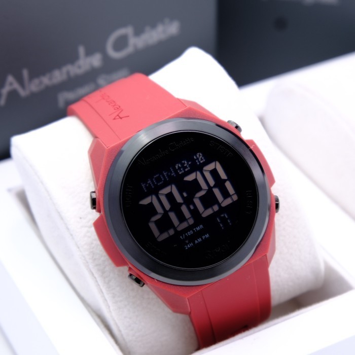 ALEXANDRE CHRISTIE AC 9342 BLACK RED DIGITAL UNISEX. ORIGINAL