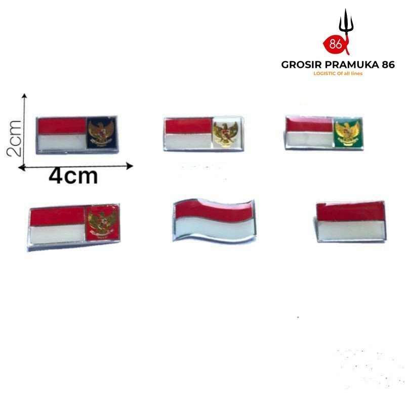 Pin Bross Merah Putih Garuda 2 x 4 cm
