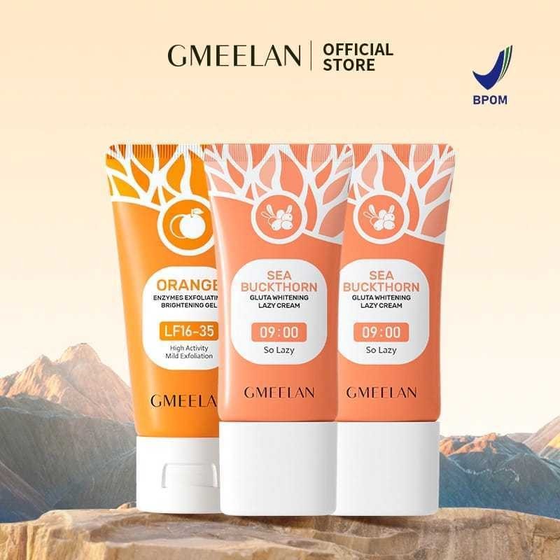 [ORI] GMEELAN Exfoliating Gel Face Eksfoliasi Wajah +Day Cream Set Pemutih Wajah Skincare Kit 2 in 1