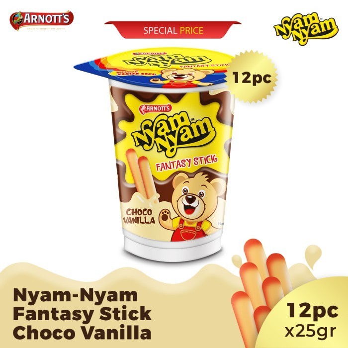 

GLK Arnott's Nyam-Nyam Fantasy Stick Choco Vanilla 12 pcs