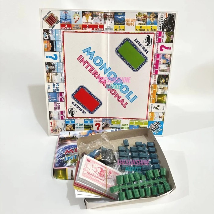 Thesunshine Market - Mainan Monopoli Internasional Ular Tangga Monopoli 2in1 Mainan Jadul