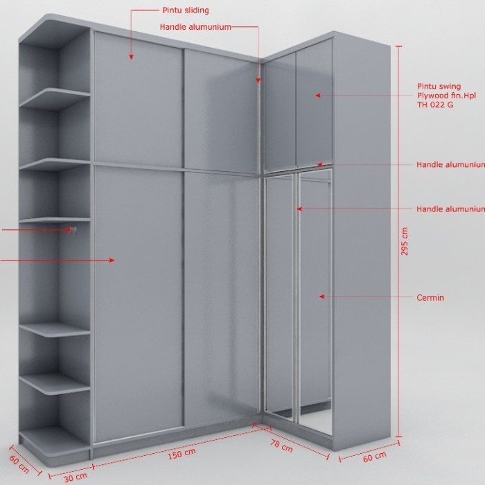 Lemari hpl wardrobe custom hpl