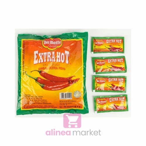 

delmonte saus sambal extra hot sachet/pedas sachet 24 x 8g -am