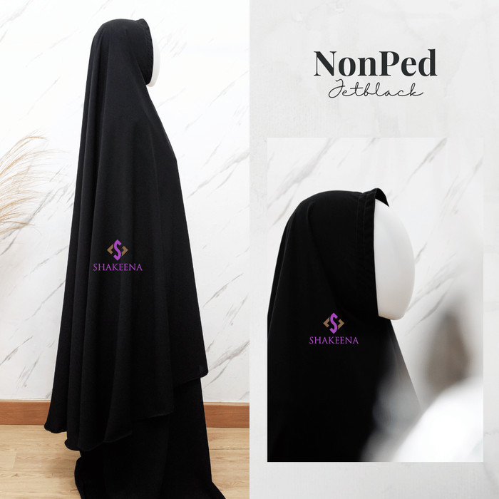 [[New Style]] Jilbab jumbo syari jet black / jilbab jumbo jet black - Non Ped