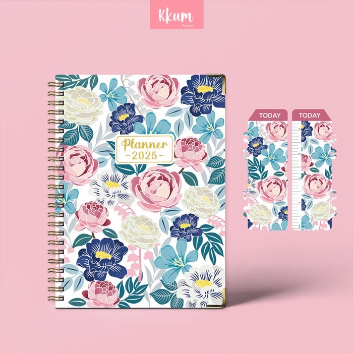 

THOS Daily Weekly Monthly Planner A5 2025/ Buku Catatan A5 Bahasa Inggris 2025 Coil Diary Agenda Planner - A
