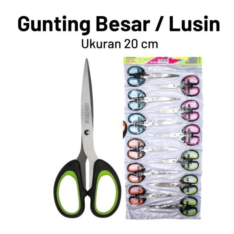 

SURIA Scissors Grosir 12 pcs GUNTING Besar WINSTAR KERTAS / KAIN TAJAM UKURAN Panjang 20.5cm