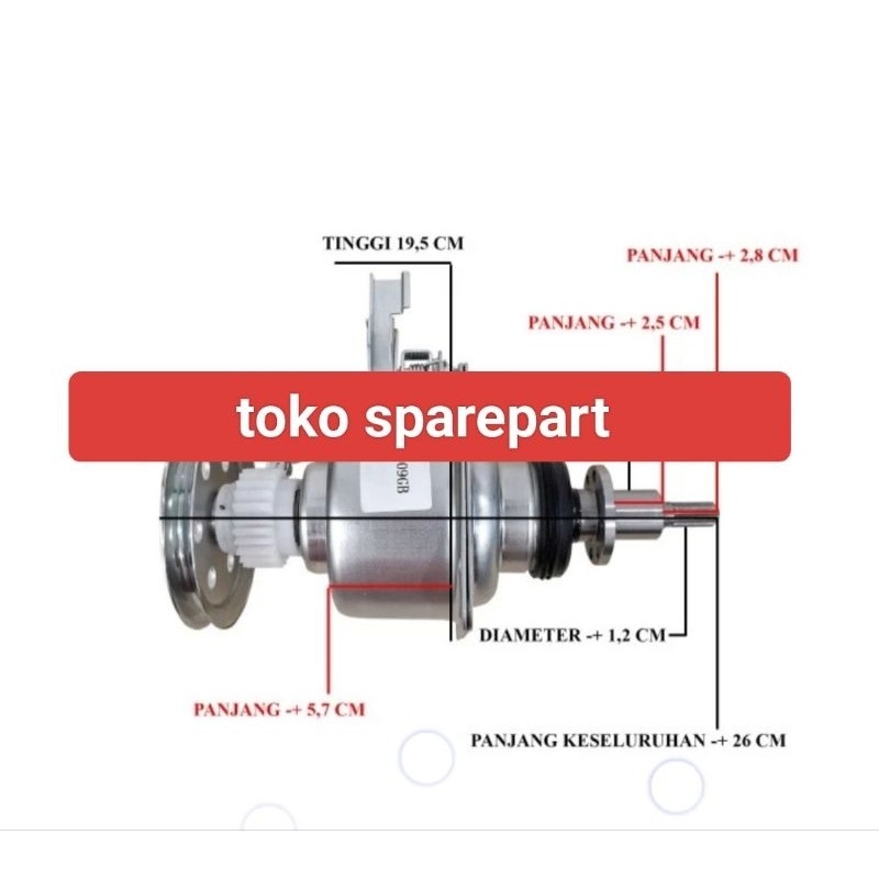 Gearbox Mesin Cuci Electrolux EWT805WN EWT905WN