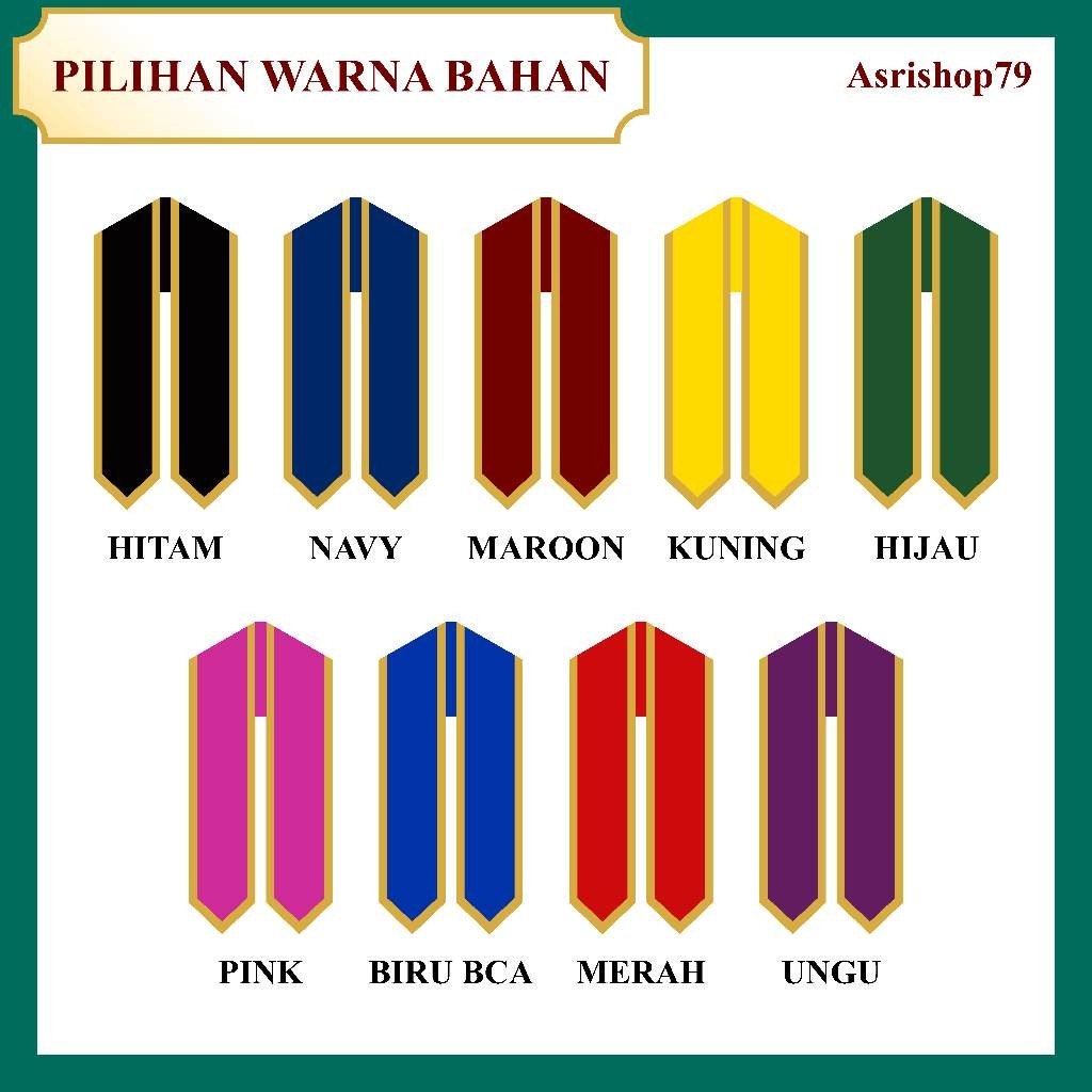 SELEMPANG WISUDA LEHER/KALUNG ( 2 lapis bludru ) Selempang Wisuda