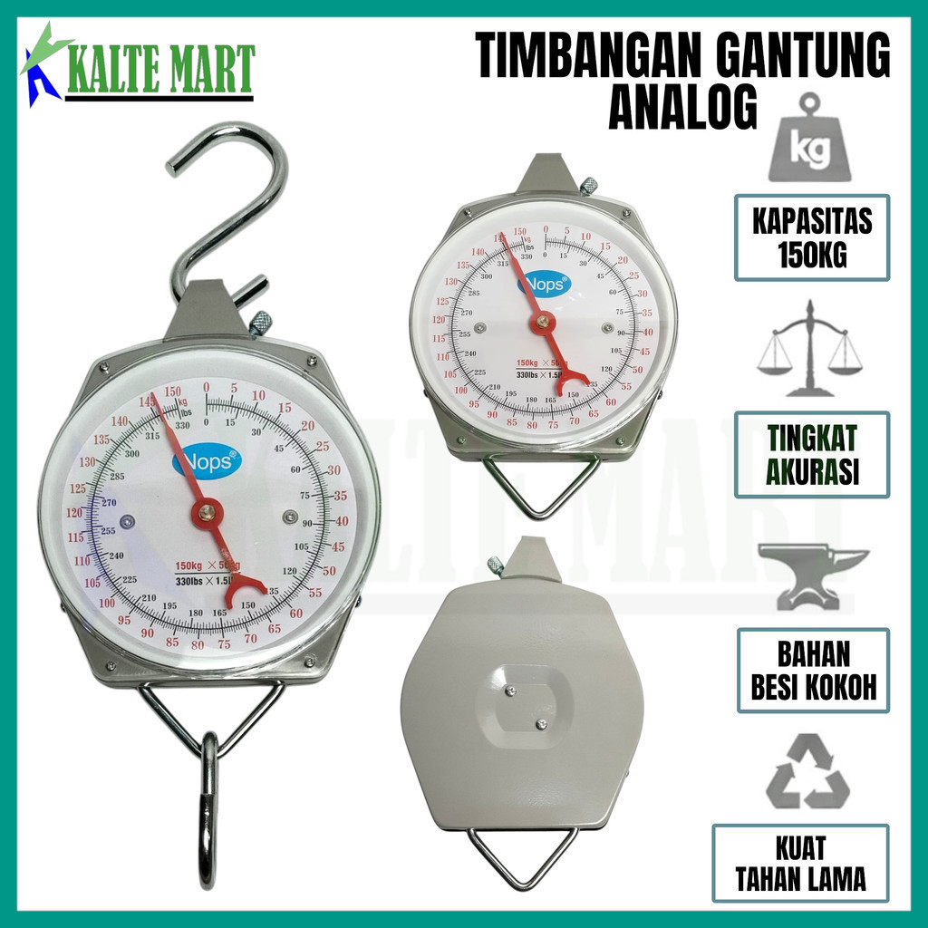 Hanging Scale Analog 150kg 200kg Timbangan Gantung Jarum Manual 150kg 200kg Timbangan Jarum Timbanga