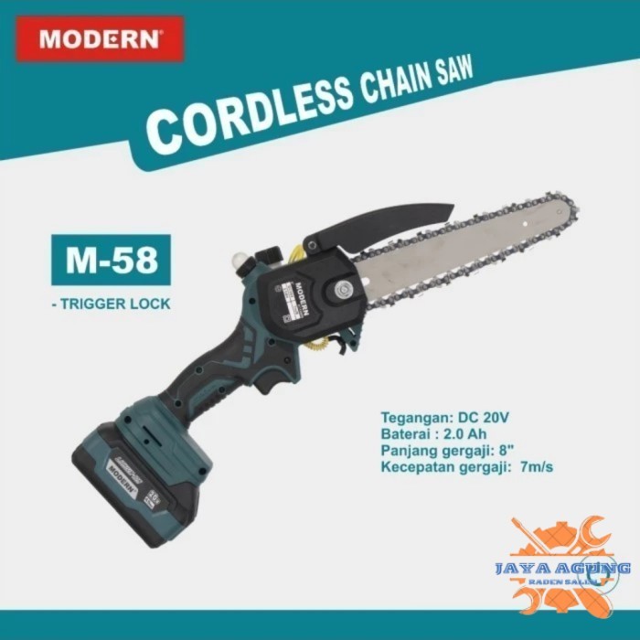 MODERN M-58 BRUSHLES MINI CORDLESS CHAINSAW 20 VOLT