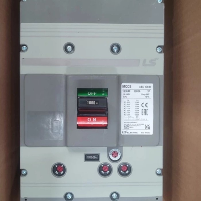 MCCB LS 3P 1000A 85KA / MCCB ABL 1003B 1000AF 1000A 3P / MCCB LS ELECTRIC ABL1003B 1000AMPER ORIGINA