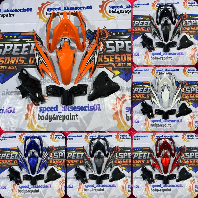 Full Set Body  Halus Honda Vario Techno 125 Lama Old ( bodi vario KZR ) Merah Abu Hitam Putih Plus S
