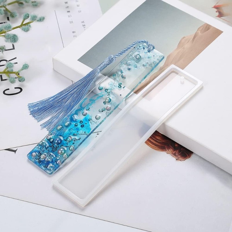 

DIY Rectangle Silicone Bookmark Resin Mold Bookmark Mold Making Epoxy Resin Jewelry Craft Silicone Transparent Mold
