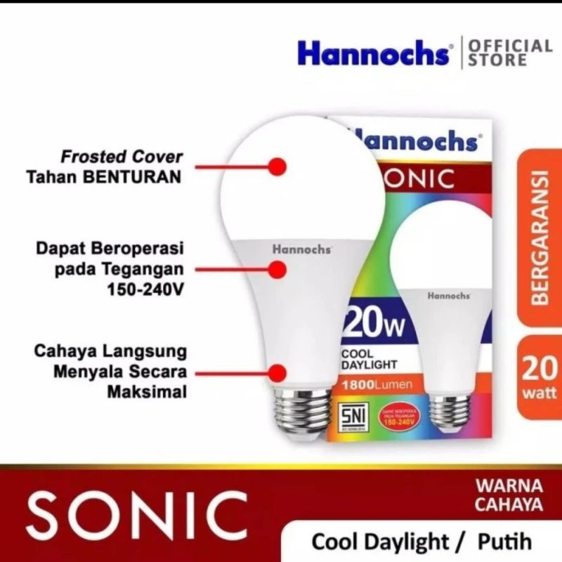 Lampu LED Sonic 20 Watt hannochs LED 20w