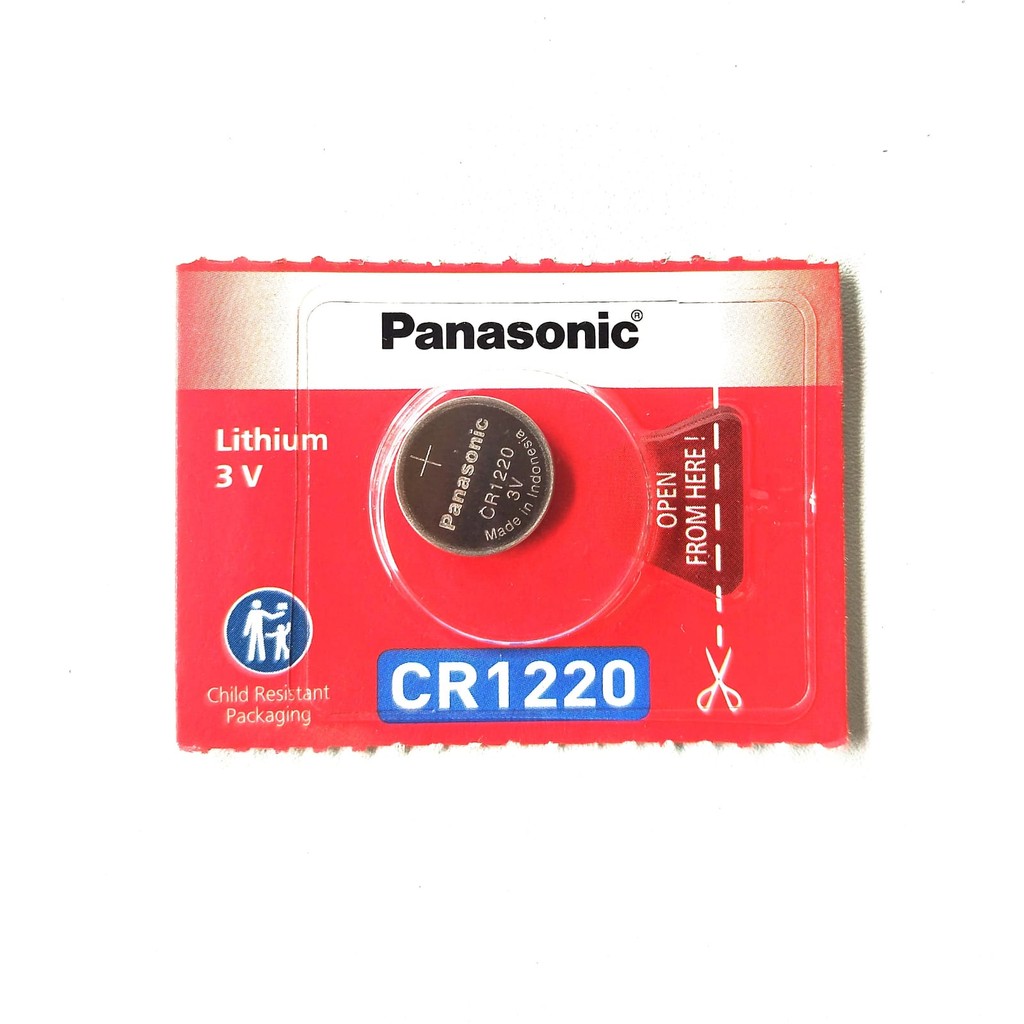 Battery CR-1220 Panasonic CR1220 Lithium 3V Kancing