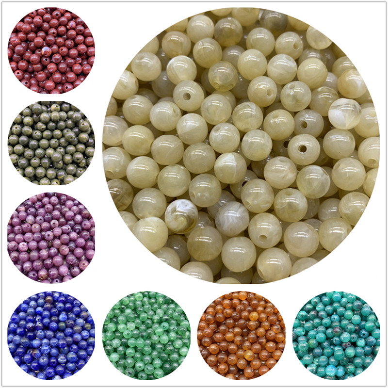 

6mm 8mm 10mm Acrylic Spacer Beads Charms Clouds Beads Round Loose For Jewelry Making