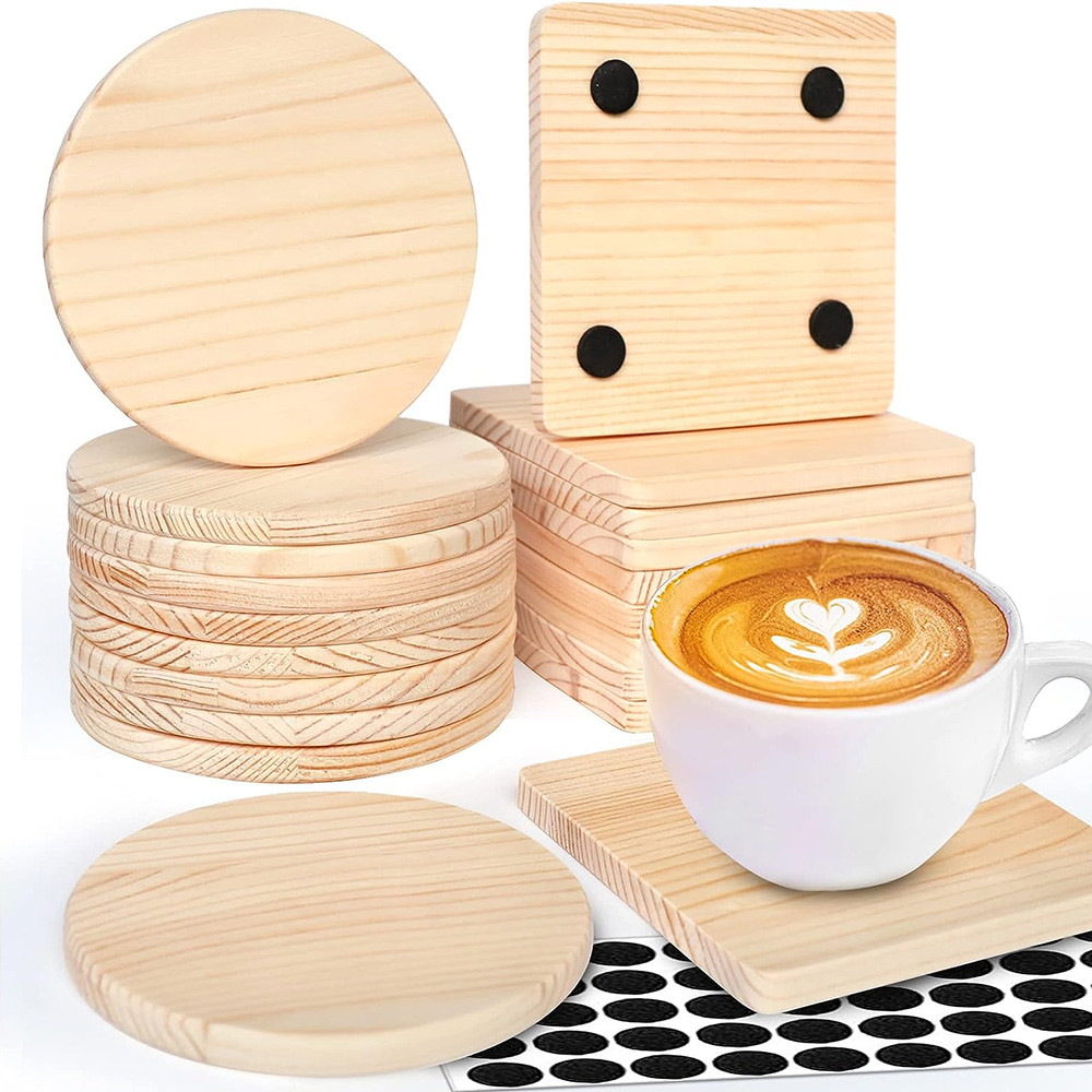 

Round Wood Circles Unfinished Slices Discs DIY Original Solid Wood Crafts Coasters Painting Engraving Carving Home Decorations