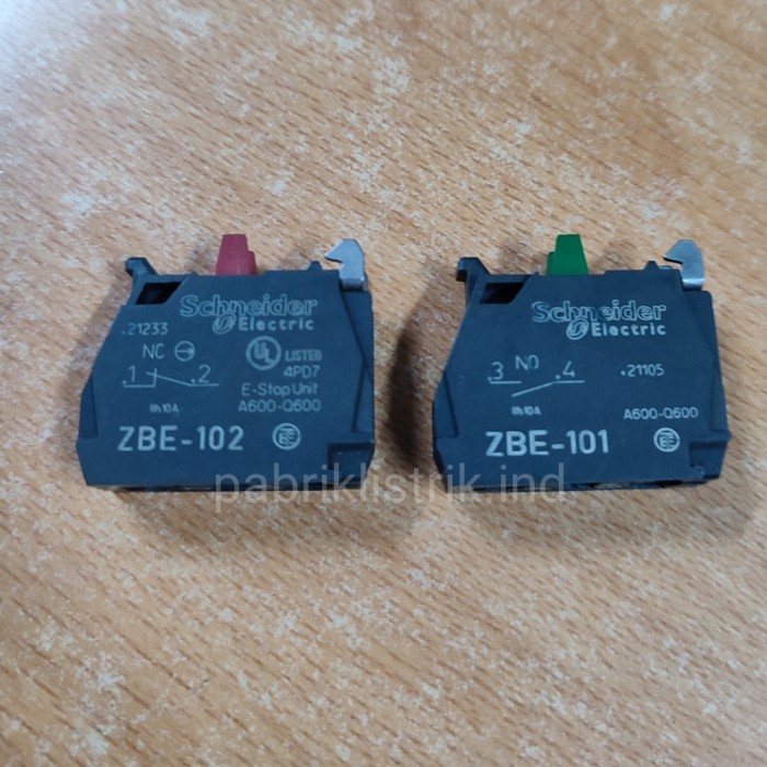 JP5822 contact block pushbutton ZBE 101 NO atau ZBE 102 NC schneider original - ZBE-102 (NC)