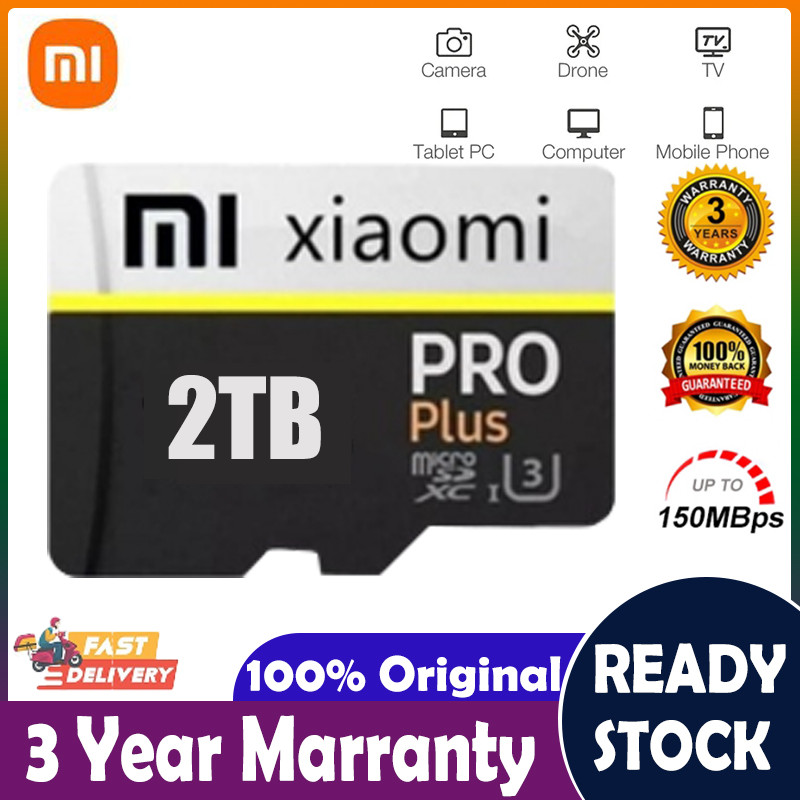 Original XIAOMI Memory Card SD Card 32GB 64GB 128GB 256GB 512GB 1TB 2TB High Speed Class10 SD/TF Fla