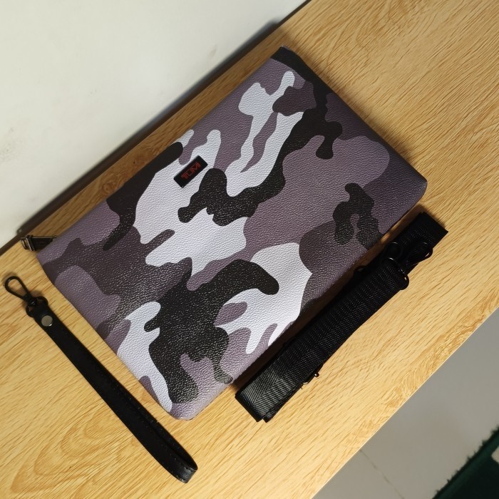 Clutch Tas tangan kulit pria premium handbag cowok clutch branded motif army loreng / tas dompet hp