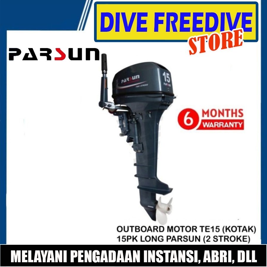 TE15BML Mesin Tempel Parsun Perahu Karet Plastik Plastic Rubber Boat Kapal Outboard Motor 15PK 15HP 
